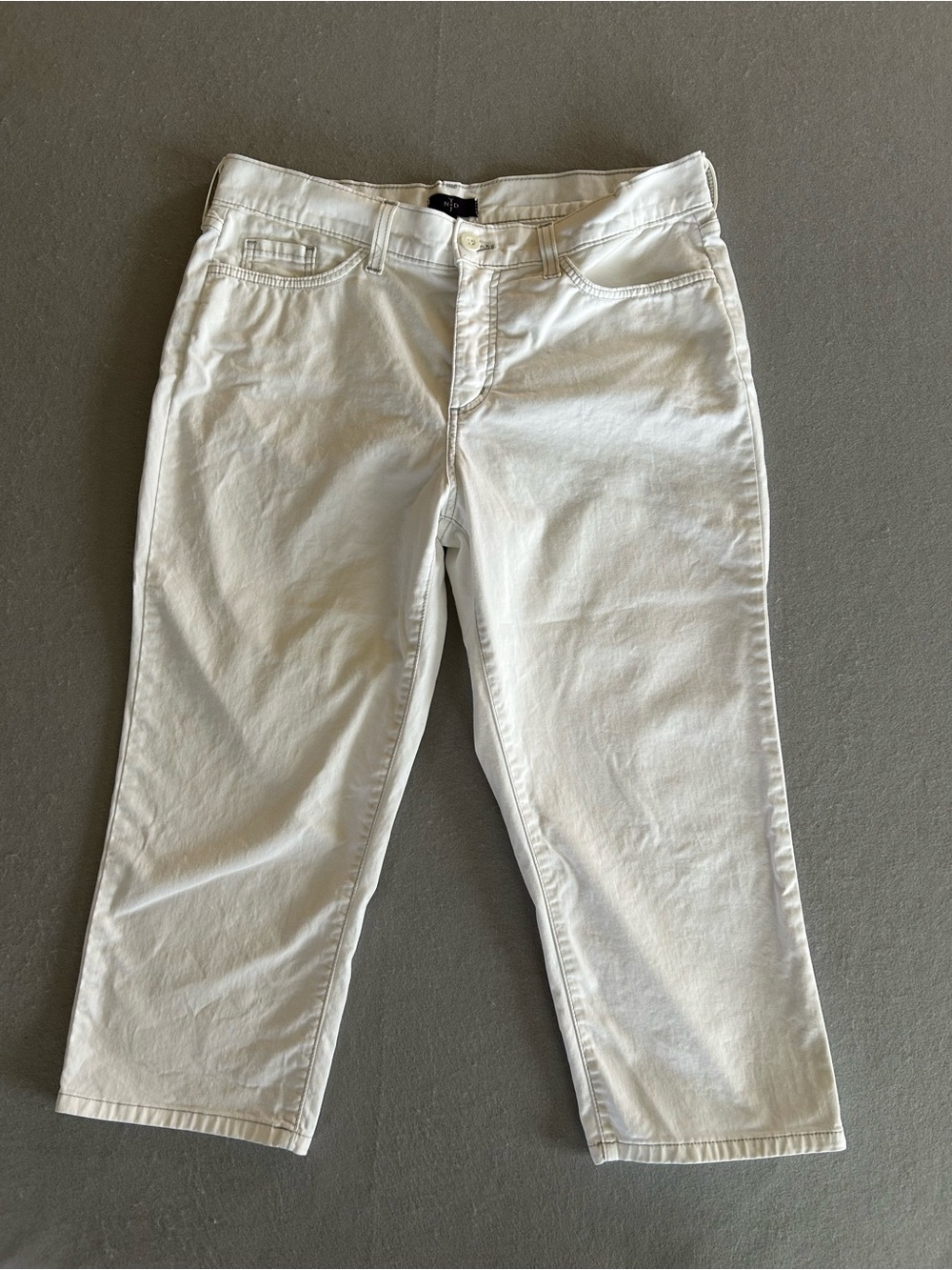 NYDJ White Jeans Cotton Crop Capri Pants - Lift X Tuck Technology Size 12